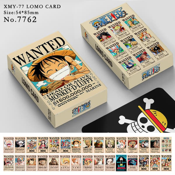 30 kort One Piece: Devil Hunter flashkort tecknade holografiska kort dubbelsidiga högupplösta bilder