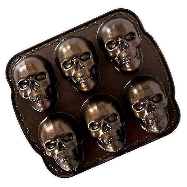 Halloween Haunted Skull Cakelet Bageform 6 Hulrum