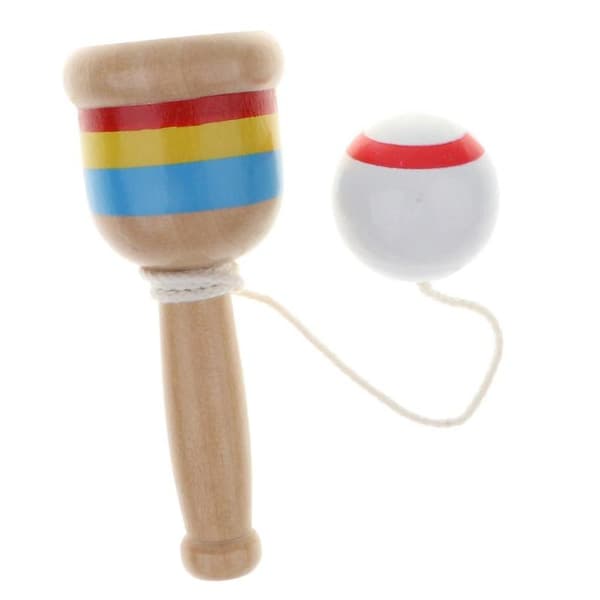 8x Tremalt Kendama Ferdighetsball Kopp Barn Kendama Pedagogisk Leke Hvit