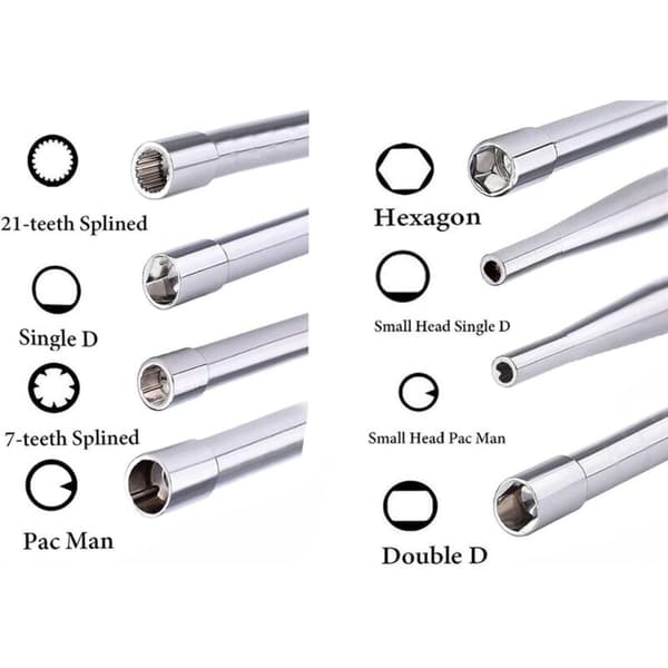 Carburetor Adjustment Wrench Set for Brush Cutters and Chainsaws, 8-Pack Included: Double-Ended, Splined, Hexagonal Human Wrench