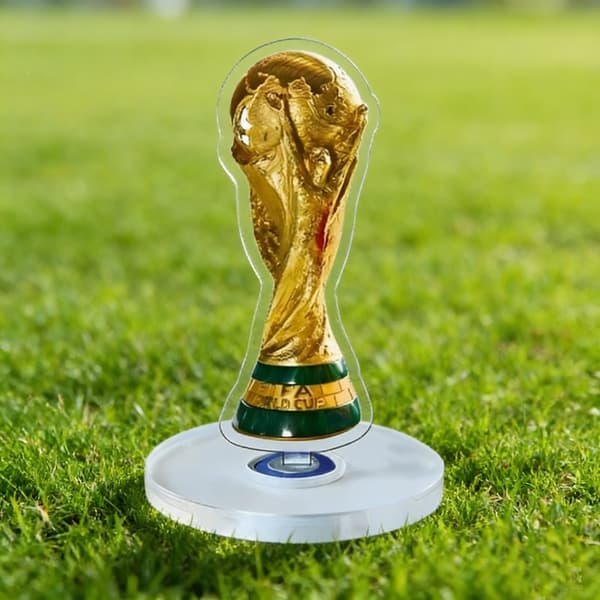 2026 VM-trofæ Roterende Stativ Fodbold Skrivebordsdekoration Fodboldfans Display Pynt Gave