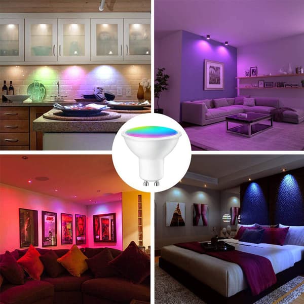 LED Smart Pære GU10 Hvid farve 4-pak Hvid 48