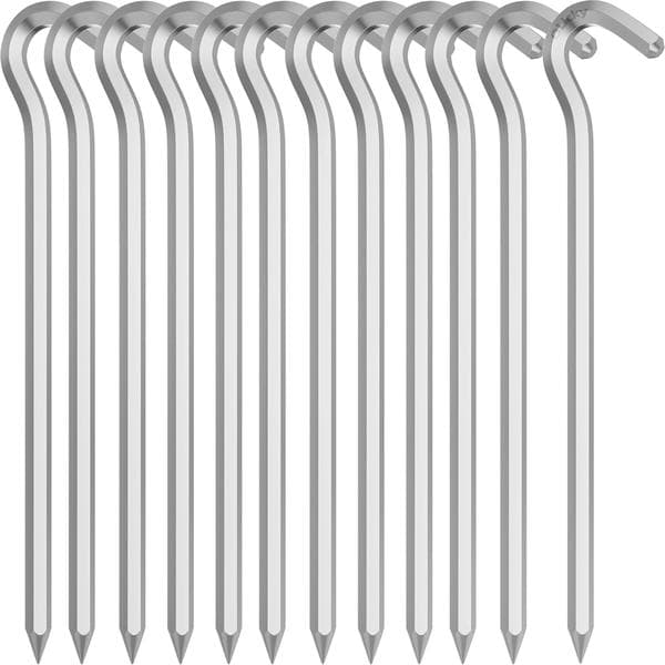 Teltplugg, 8 cm / 7 tommer, Metall aluminium markplugg, Campingplugg teltanker, Sølv