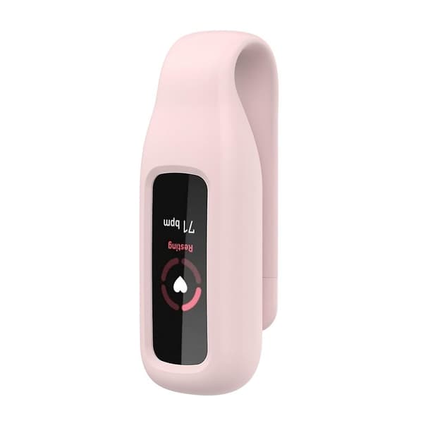 Silicone Wristband for Fitbit-Luxe with Protective Case, Metal Clip and Hook Pink