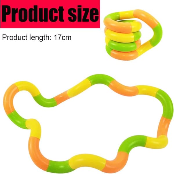 Tangle Fidget Legetøj 7 STK Twisty Fidget Legetøj Stresslindring Stim Lydløs til Børn og Voksne