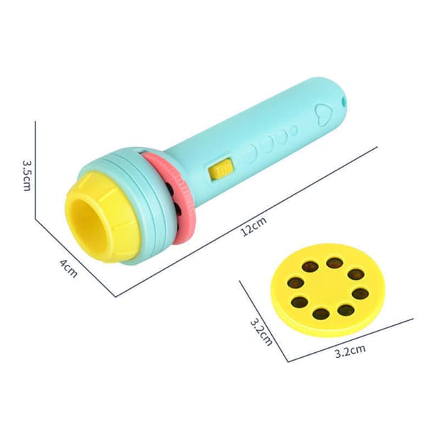 Kids Projector Flashlight with Various Animal Patterns, Early Educational Science Projector, Luminous Toy Blue (80 Patterns)