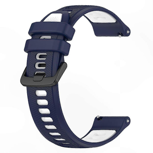 Dobbeltfarvede 18 mm silikone urremme til Forerunner 265S erstatningsrem Multicolor Style J