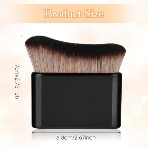 6,8x7cm Selvbruningsbørste Blød Kropsmakeupbørste Bærbar Selvbruningsbørste Selvbruningsbørste Ansigtsbørste Til Krop & Ben Makeup (B