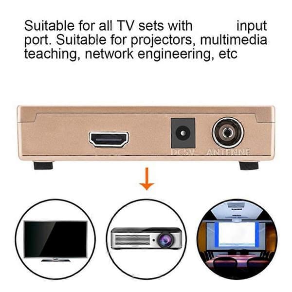 RF till HDMI-kompatibel omvandlare Analog TV-fjärrkontroll stöder alla standardsignaler Plug