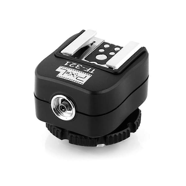 PIXEL TF-321 TTL til Canon Shoe Converter til PC Sync Socket Konverteringsadapter Black