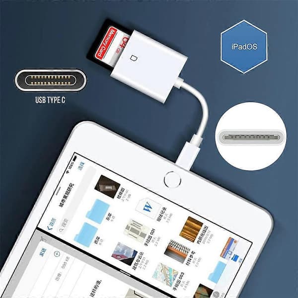 Praktisk og smuk UC-155-SD001 USB 2.0 USB-C til Standard SD SDXC SDHC kortlæseradapter til MacBook bærbar computer tablet telefon