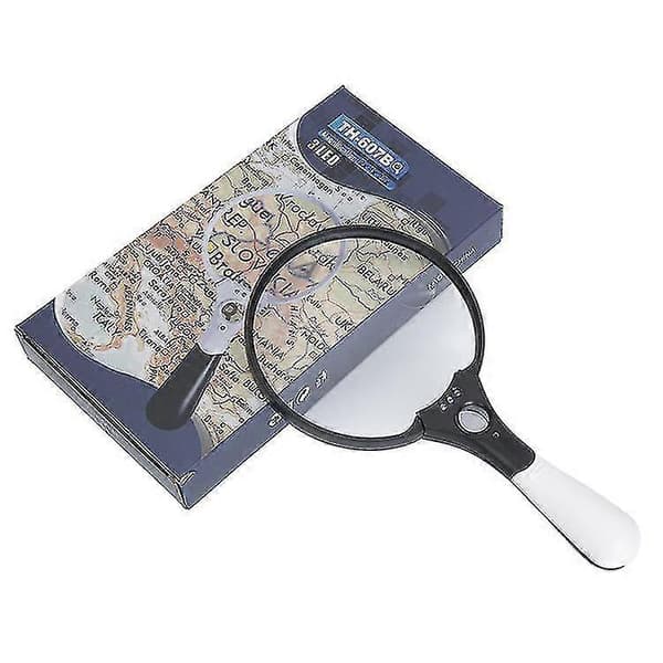 Magnifying Glass with Light, Magnifier 13.7 cm Extra Large Magnifying Glass, 3 Bright LED Lights
