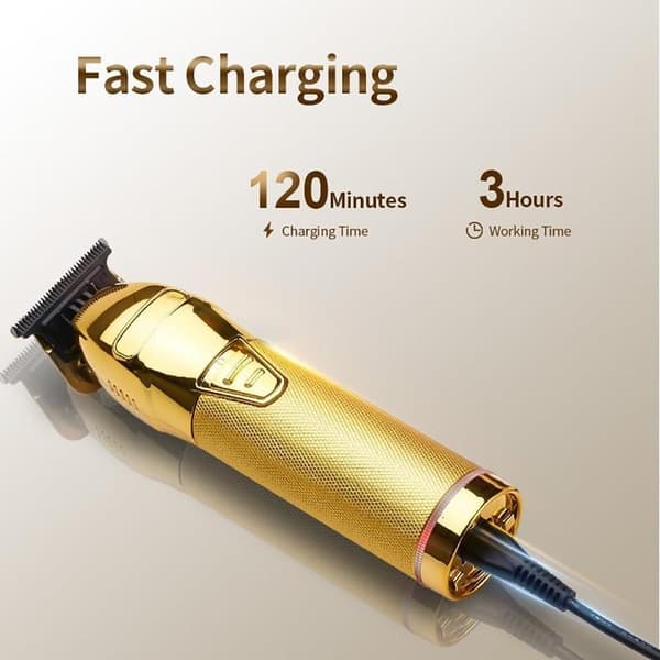 Hair Trimmer S9 Cordless Set for Men, with Comb, Beard Styling Tool (Gold) Gold