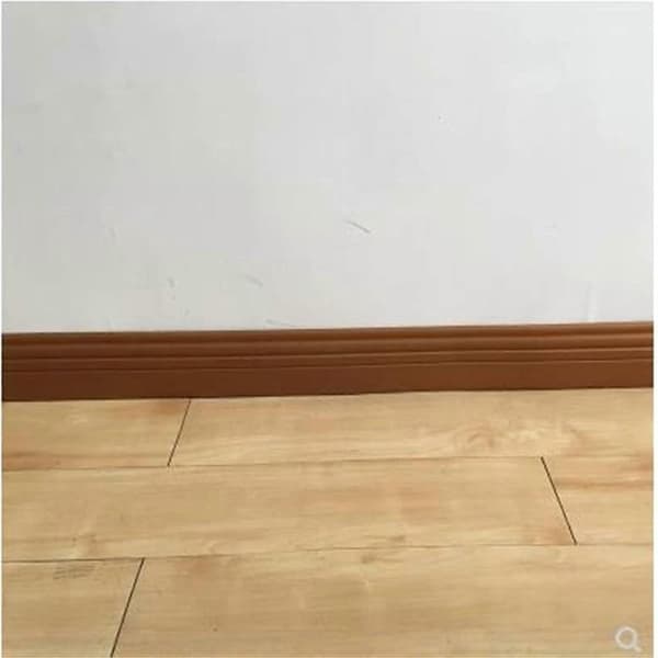Självhäftande golvlist mjuk hörnlinje midja sovrum vardagsrum (Vit, 10 cm)