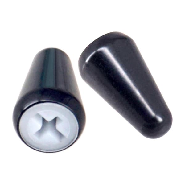 2x Elgitarr Toggle Switch Tip Caps Set Gitarr Switch Tip med Gänga Black