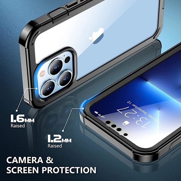 Shockproof Defence C4U Elegant Beskyttelsescover til iPhone 13 Mini 5.4 Tommer Sort