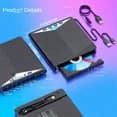 7-i-1 extern DVD-enhet, USB 3.0 Typ-C, DVD-brännare med 4 USB-portar och 2 TF/SD-kortplatser