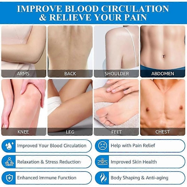 Silikone Cupping Terapi Sæt, Cupping Kit til Massage Terapi, til Cellulite Reduktion, Ledsmerter, Muskelsmerter Transparent white