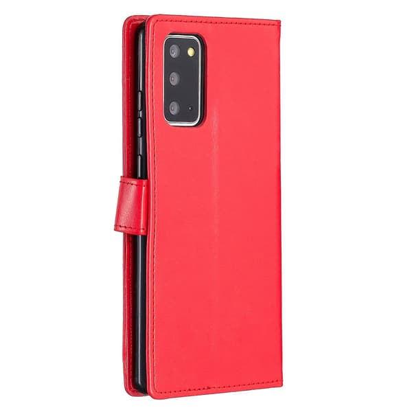 Til Samsung Galaxy A32 4G skinnveske med holder til Galaxy A32 4G Red