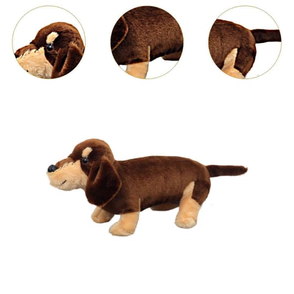 Söt gosedjur hund soffa prydnader tecknad rolig dekoration gosedjur Brown 30cm
