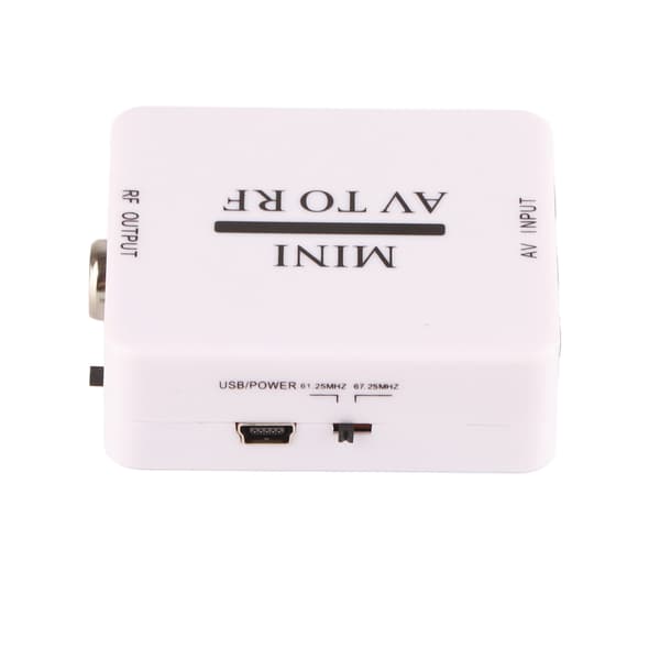 AV til RF-omformer TV-signalsvitsj RF 67.25Mhz 61.25Mhz AV til RF