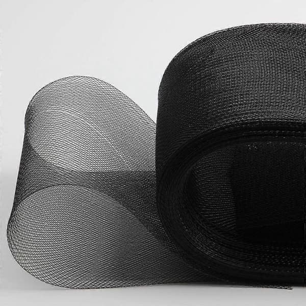 10 cm bred Crinoline Hårbånd Hatte DIY til Hårdekorationer Black