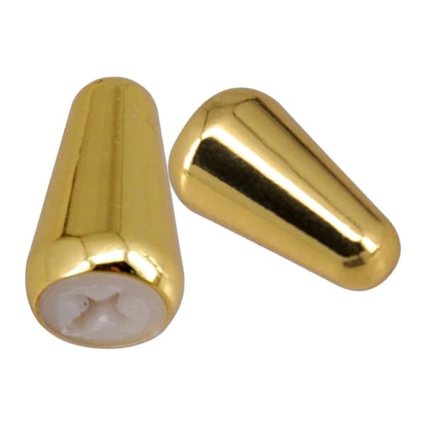 2x Elgitarr Toggle Switch Tip Caps Set Gitarr Switch Tip med Gänga Gold