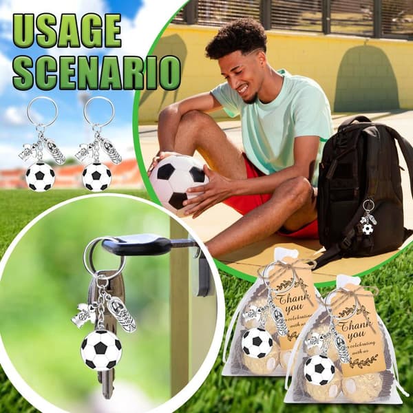 10-piece Keychain and Ornament Set with 2026 USA-Canada-Mexico World Cup Theme