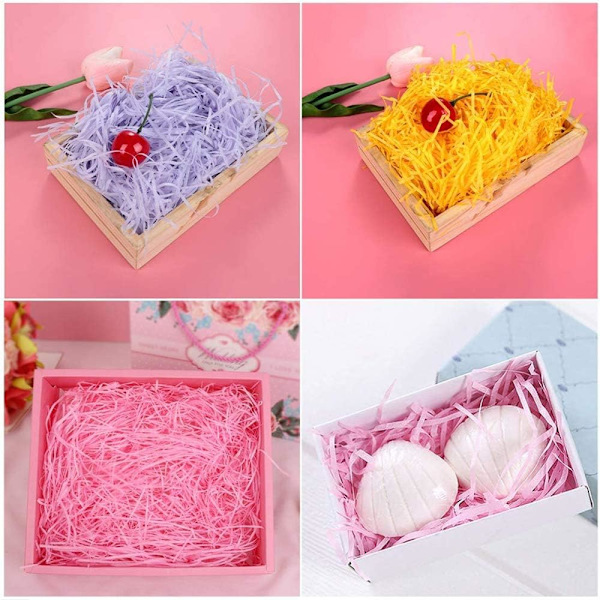 600g Pack Shredded Raffia Paper - Crinkled Confetti for Gift Baskets