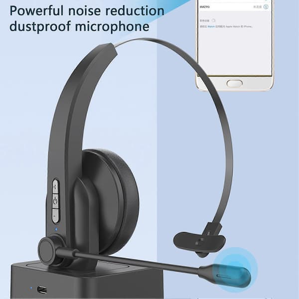 Wireless Headset Bluetooth-compatible 5.0 Noise Cancelling Truck Driver Earmuffs with Microphone for Business