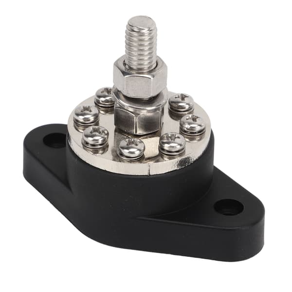 Distribution Block Terminal Block Black 3/8in 300A Transparent Cover Motor ATV Electrical Equipment
