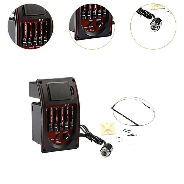5-bands akustisk gitarrförförstärkare gitarrdel robust lätt gitarrpickup