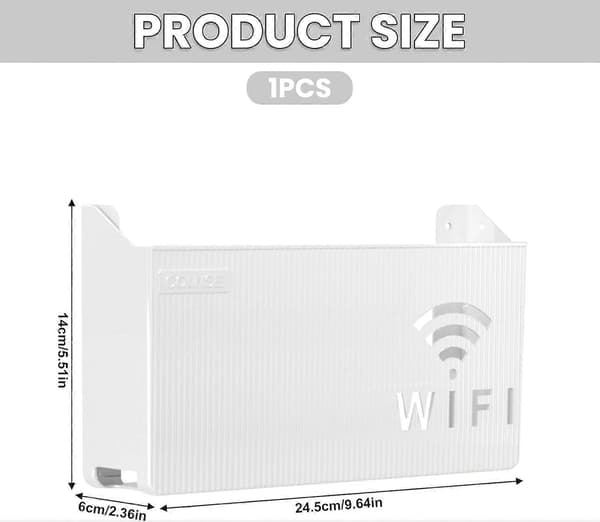 WiFi Router Storage Box, Wall Mounted WiFi Storage Box, Router Storage Shelf, Storage Boxes Shelf for Bedroom Living Room