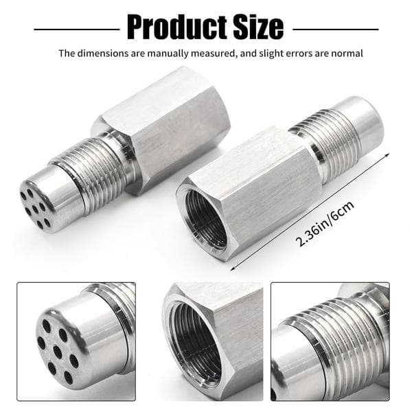 Oksygensensor i rustfritt stål M18×1,5 bilsensoradapter for bilmodifikasjon.