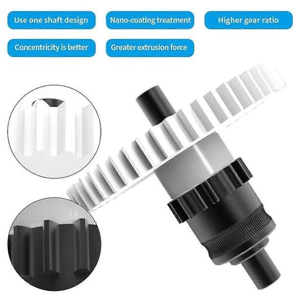 For FLASHFORGE Adventurer 5M AD5M CNC Nanobelagt Ekstruderingshode Girsett 3D-skriverdeler for AD5M 3D-skriver White&silver&black
