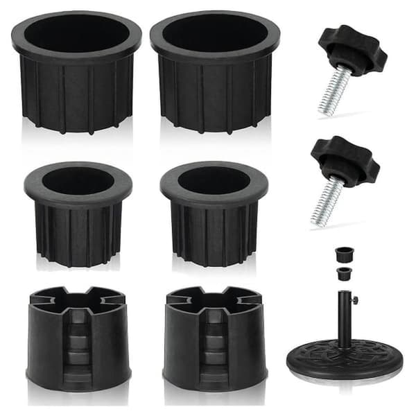 8 st Paraplybas Stativ Hålring Plugg Lock och Lock Uteplats Paraply Stativ Stativ Bas Stabilisator (utan bas)