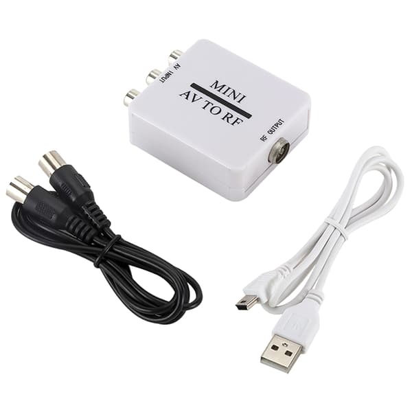 AV til RF-omformer TV-signalsvitsj RF 67.25Mhz 61.25Mhz AV til RF