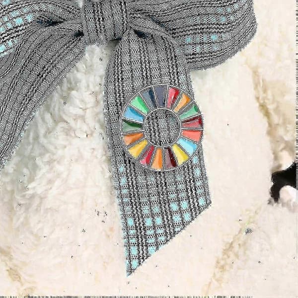 6 stk. emalje SDGs pins - 17 farver Forenede Nationers mål for bæredygtig udvikling brocher Basic 6pcs