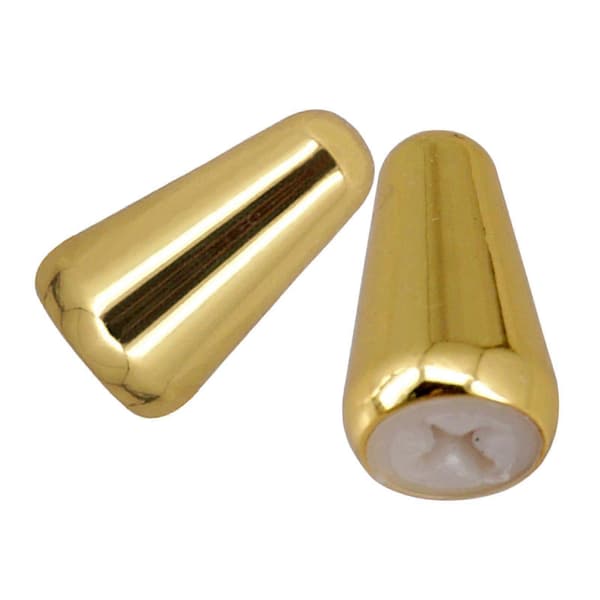 2x Elgitarr Toggle Switch Tip Caps Set Gitarr Switch Tip med Gänga Gold