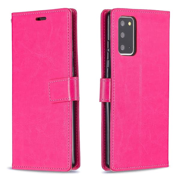 För Samsung Galaxy A32 4G läderfodral med hållare för Galaxy A32 4G Pink