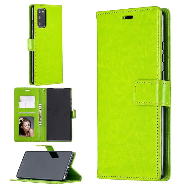Til Samsung Galaxy A32 4G læderetui med holder til Galaxy A32 4G Green