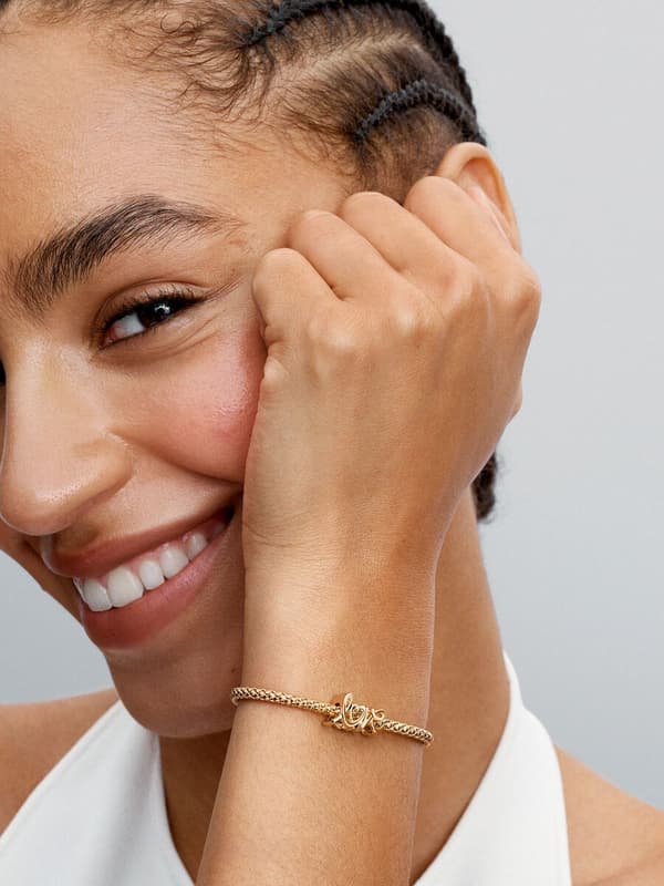 Pandora - Handwritten Love Pendant - 14k Gold Plating