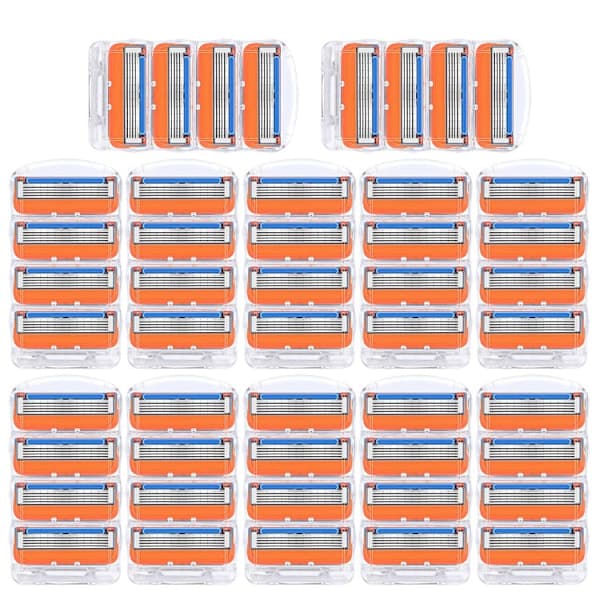 - 52-pack Men's Razor Blades, Compatible Blades - WELLNGS 48-pack