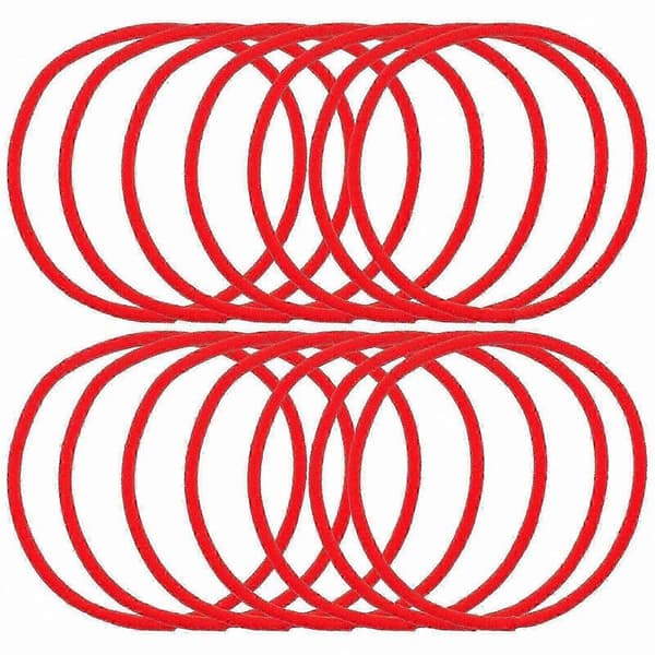 100 stk. elastiske hårelastikker, tynde farvede bånd til børn og voksne, stilfulde elastikker til hverdagsbrug Red 5.50X5.50X0.20CM
