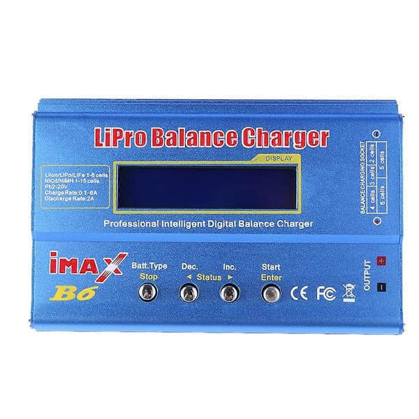 For IMAX B6 80W Lipo Batterilader+XT60 Lipo NiMh Li-Ion Ni-Cd Digital Lipro Balanselader Batte