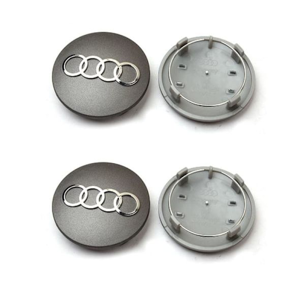4 pcs Audi Car Outer Diameter 69mm Hub Caps, Compatible with A4, A4L, A6L B