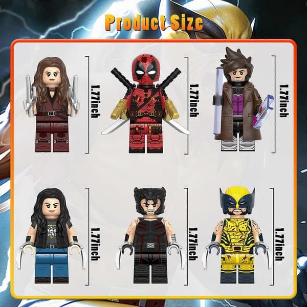 12 stk Samleobjekter Superhelt Deadpool Minifigurer Wolverine Gambit Actionfigurer Byggeklosser Leksaker
