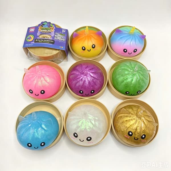 Alkuperäinen Mystery Dumpling Galaxy Edition Viral Squishy B - Yksisarvispulla - Satunnainen väri