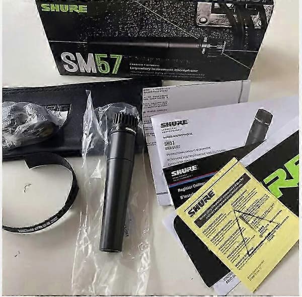 For Shure SM57 SM57-LC Kardioid Dynamisk Kablet Instrumentmikrofon Svart 26s