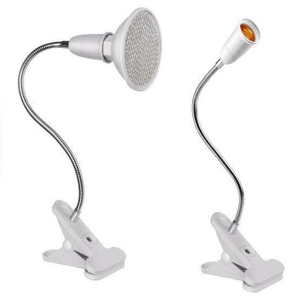 Vekstlampe med klemme - Vekstbelysning - Lampe for planter hvit Vit